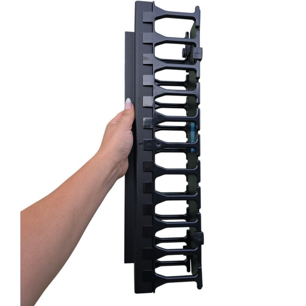 Open Box Panduit WMP1E‎ Horizontal Cable Manager, Black, 2 RU, Black
